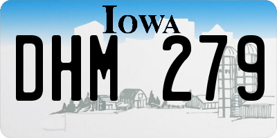 IA license plate DHM279