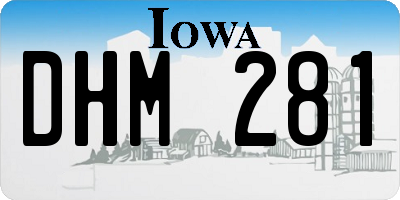 IA license plate DHM281