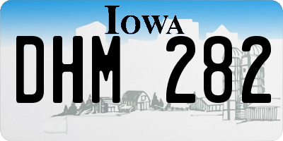 IA license plate DHM282