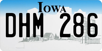 IA license plate DHM286