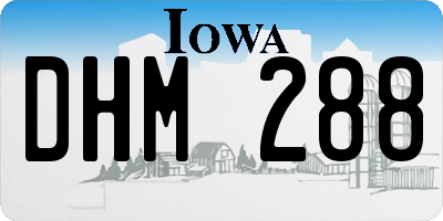 IA license plate DHM288