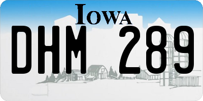 IA license plate DHM289