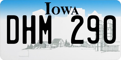 IA license plate DHM290