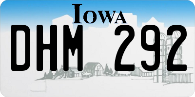 IA license plate DHM292