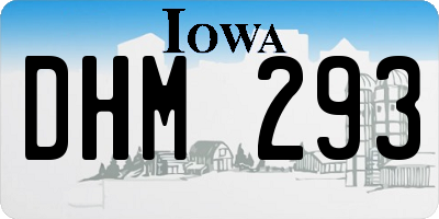 IA license plate DHM293