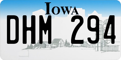 IA license plate DHM294