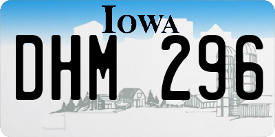 IA license plate DHM296