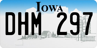 IA license plate DHM297