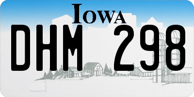 IA license plate DHM298