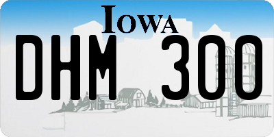 IA license plate DHM300