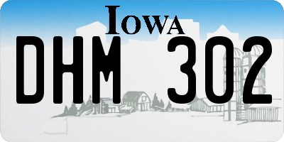 IA license plate DHM302