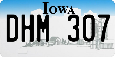 IA license plate DHM307