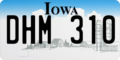 IA license plate DHM310