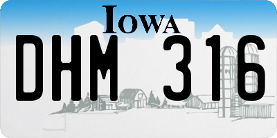 IA license plate DHM316