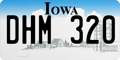 IA license plate DHM320