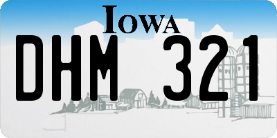 IA license plate DHM321