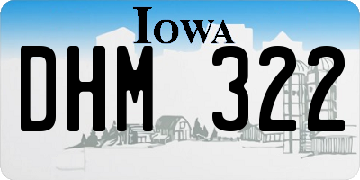 IA license plate DHM322