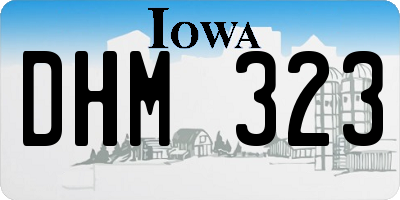 IA license plate DHM323