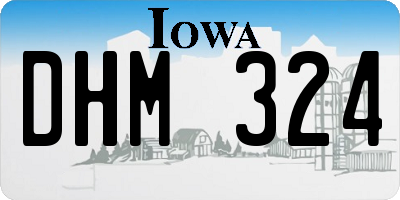 IA license plate DHM324