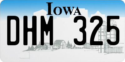 IA license plate DHM325