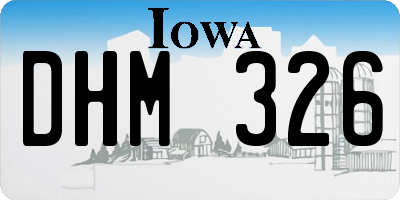 IA license plate DHM326