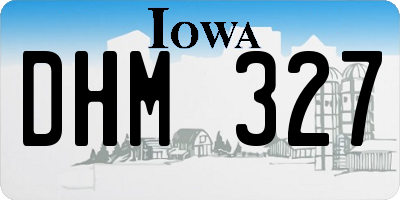 IA license plate DHM327