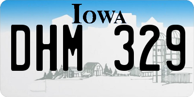 IA license plate DHM329