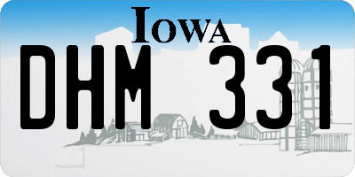 IA license plate DHM331