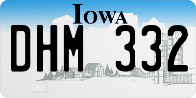 IA license plate DHM332