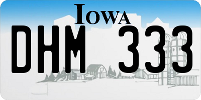 IA license plate DHM333