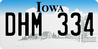 IA license plate DHM334