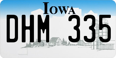 IA license plate DHM335