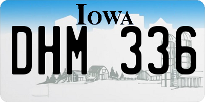 IA license plate DHM336