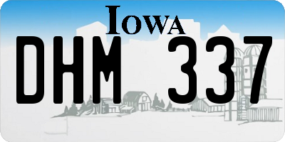 IA license plate DHM337