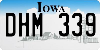 IA license plate DHM339