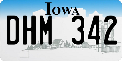 IA license plate DHM342