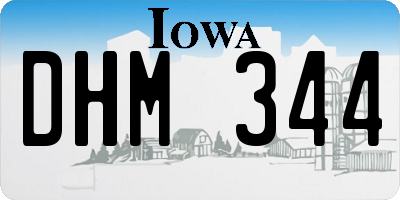 IA license plate DHM344