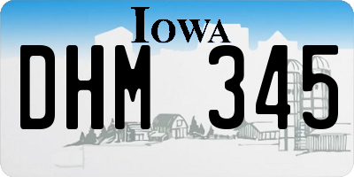 IA license plate DHM345