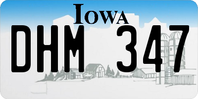 IA license plate DHM347