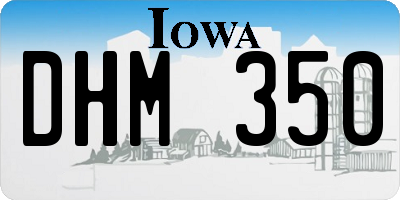 IA license plate DHM350