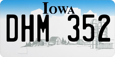 IA license plate DHM352