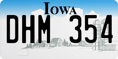 IA license plate DHM354