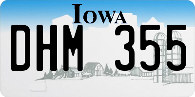 IA license plate DHM355