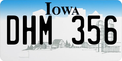 IA license plate DHM356