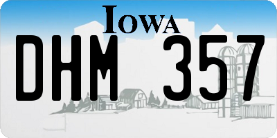 IA license plate DHM357