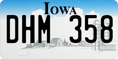 IA license plate DHM358