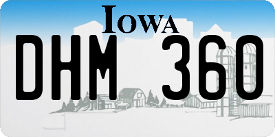 IA license plate DHM360