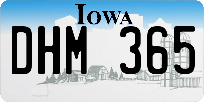 IA license plate DHM365