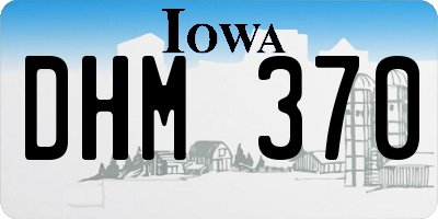 IA license plate DHM370