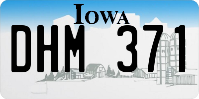 IA license plate DHM371